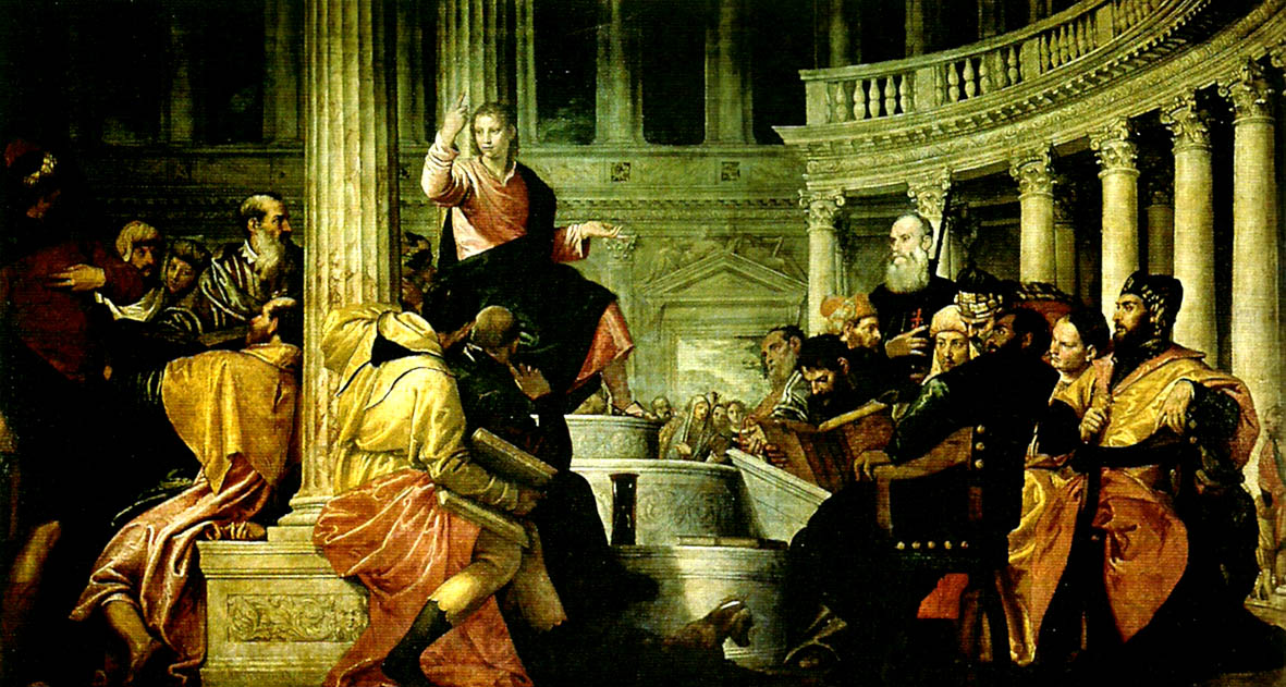 christ preaching in the temple